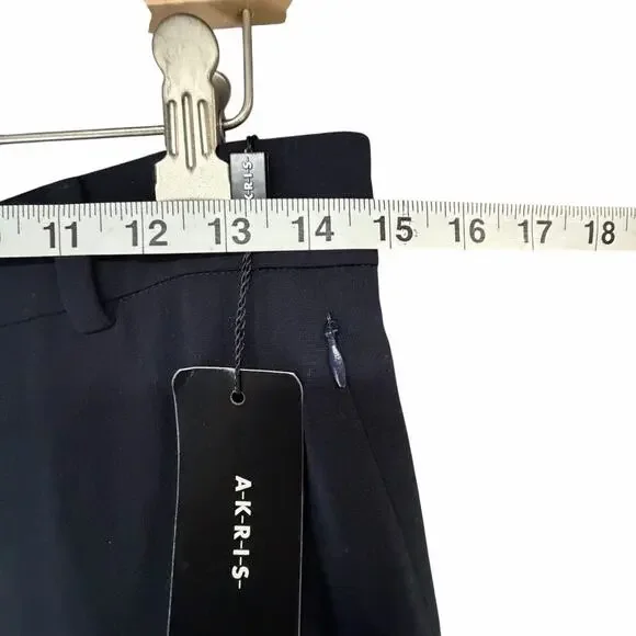 Akris Flore Navy Wool Stretch Tailored Trousers Womens 6 Quiet Luxury‎ NWT $995 - Picture 7 of 15